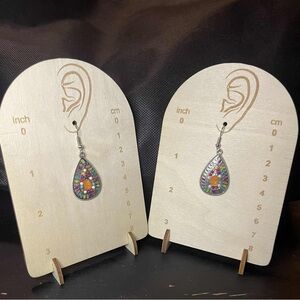 Vibrant Multicolor Teardrop Earrings